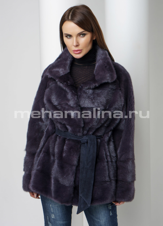 Шуба из норки модель № S-565 универмаг малина