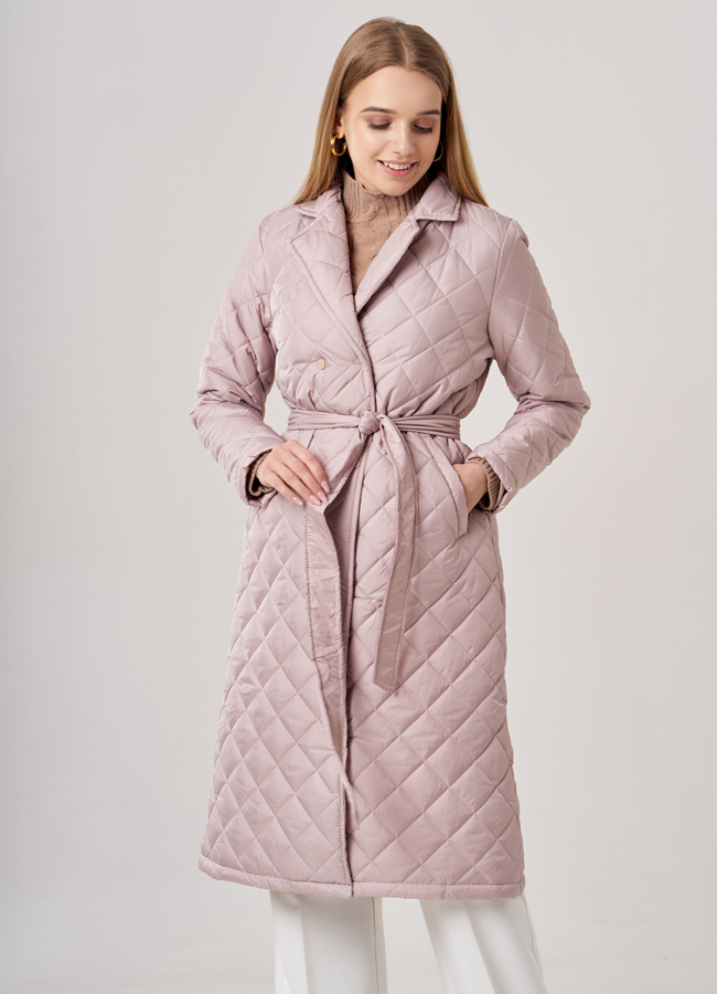 Плащ женский бежевого цвета модель № 1108 в рассрочку