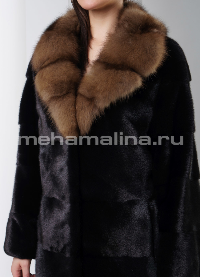 Шуба норка  модель № S-539 универмаг малина