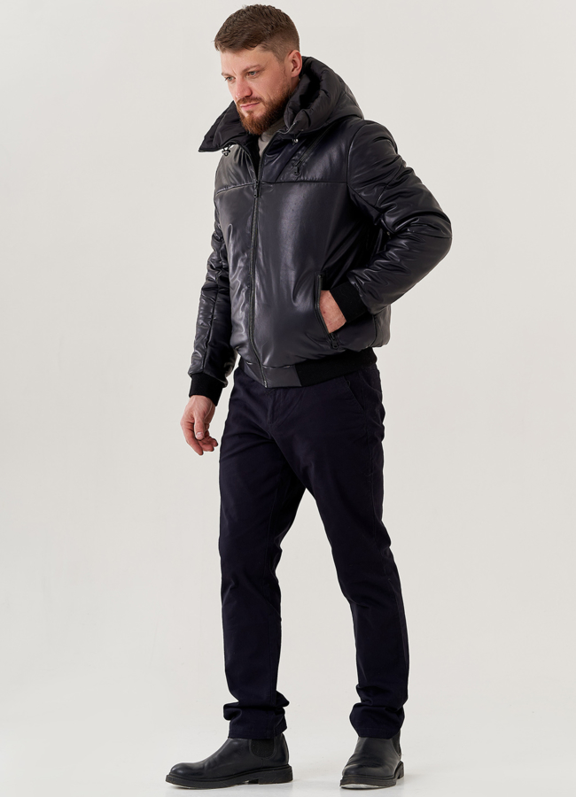 фото Мужская куртка из натуральной кожи  модель № 79468