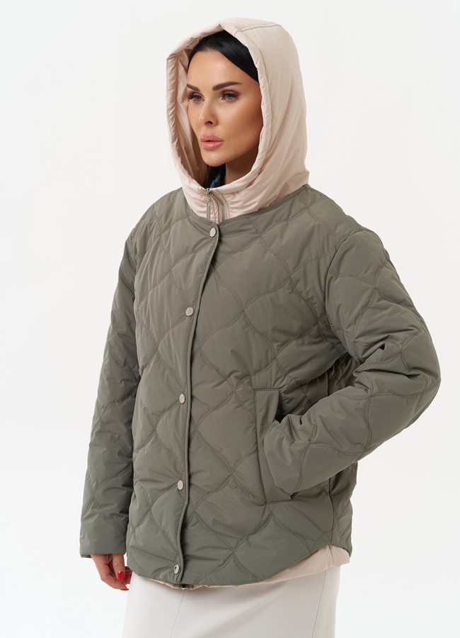 Женская утепленная куртка с капюшоном модель № 30084 универмаг малина