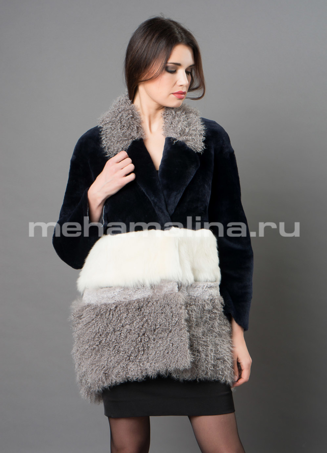 Шуба премиум модель № D-242 меха малина