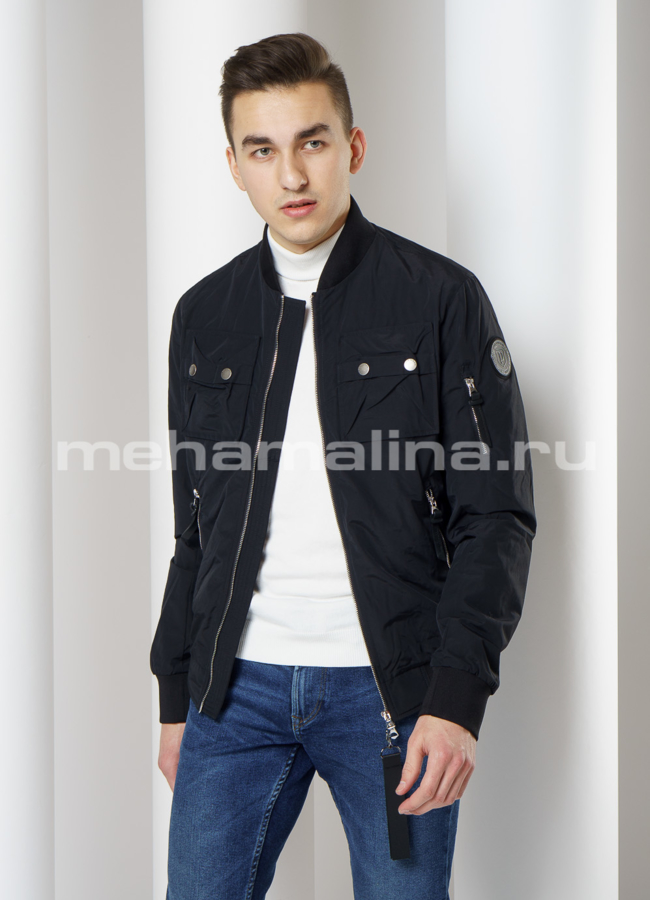 Куртка бомбер с накладными карманами модель № 5310 универмаг малина