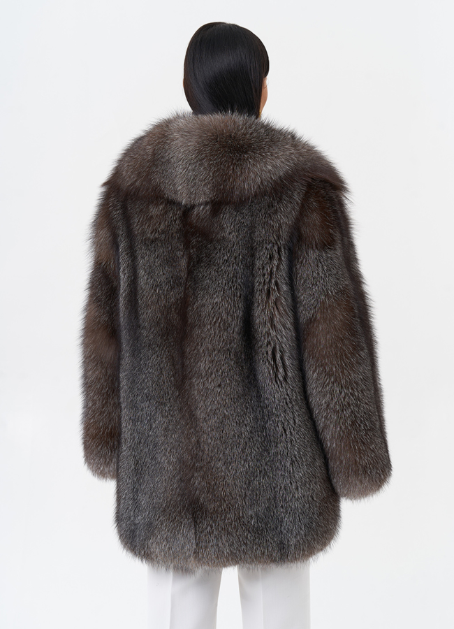 Шуба из финской лисы модель № 29479 универмаг малина