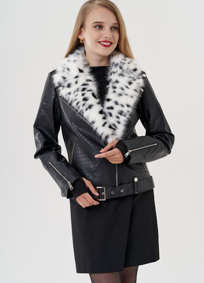 фото Женская косуха в черном цвете модель № 24907