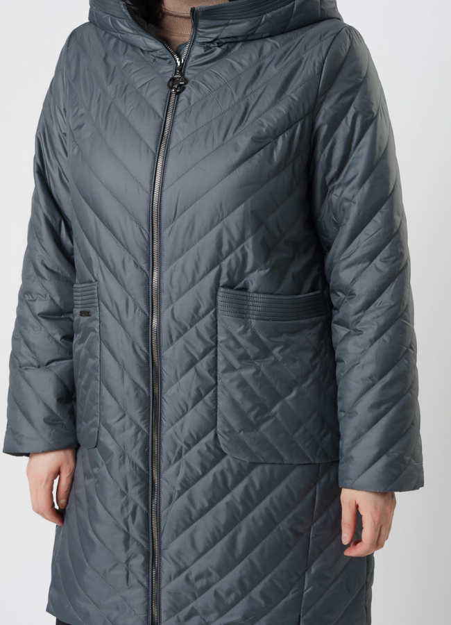 Полупальто женское зеленого цвета модель № 20669 универмаг малина