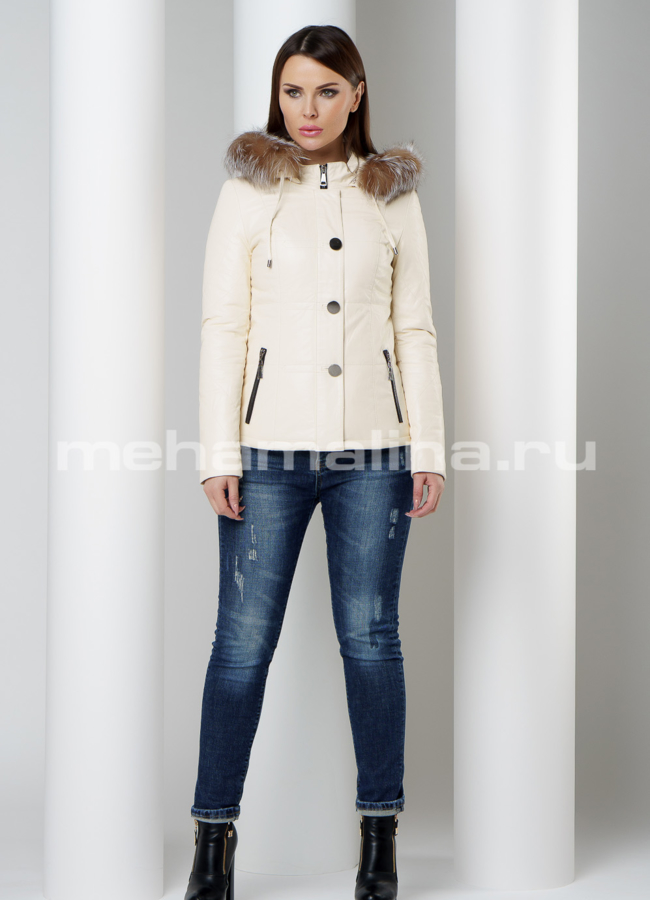 Бежевая куртка модель № 7917 в рассрочку