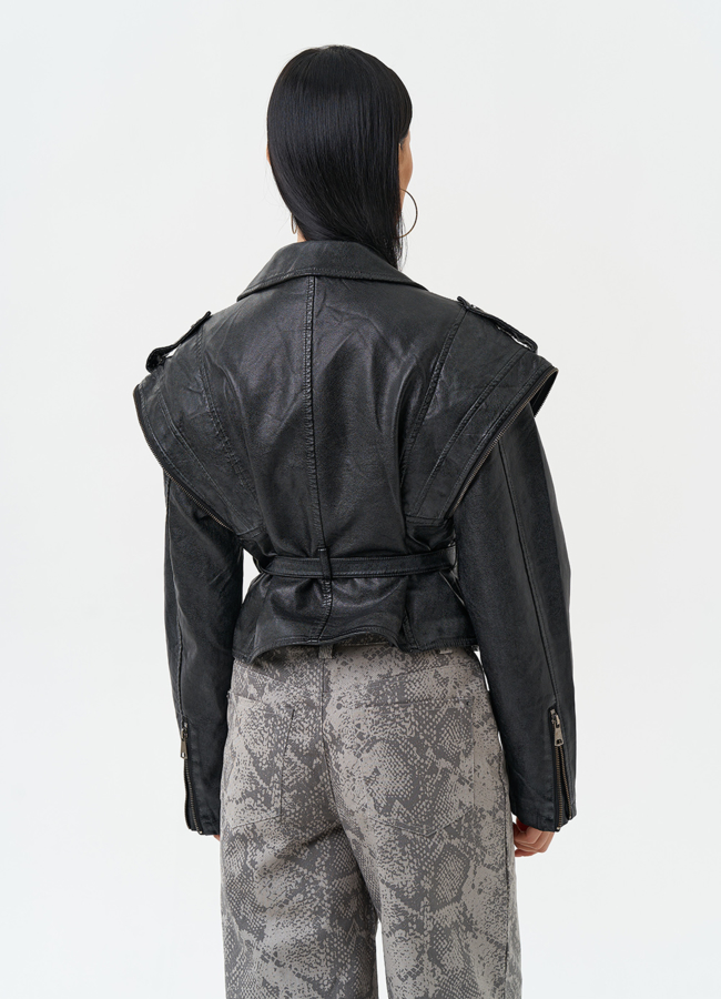 фото Куртка женская из эко кожи в стиле ретро модель № 30311 фото Куртка женская из эко кожи в стиле ретро модель № 30311