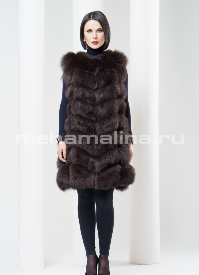 фото Жилет из песца модель № M-79