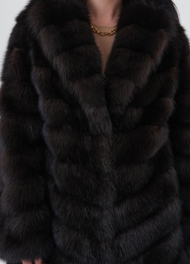 Шуба из куницы  модель № 24638 универмаг малина