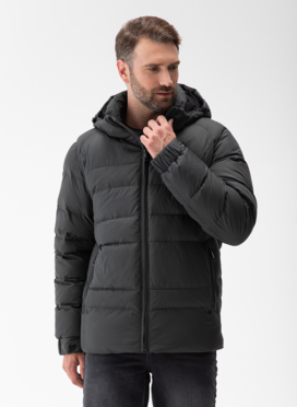 Мужской пуховик с капюшоном 