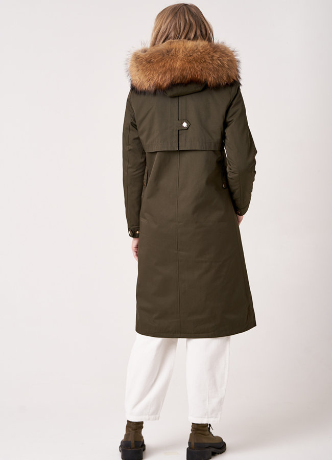 фото Удлиненная парка с енотом  модель № 18942