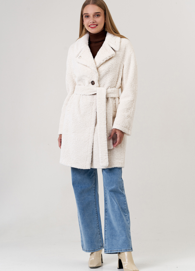 Полупальто с английским воротником модель № 21499 универмаг малина