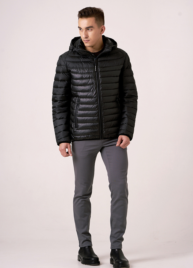 Куртка мужская в цвете хаки на молнии со съемным капюшоном модель № 1006 универмаг малина