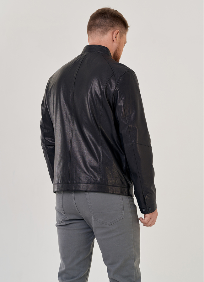 Мужская кожаная куртка  модель № 23145, 80586 универмаг малина