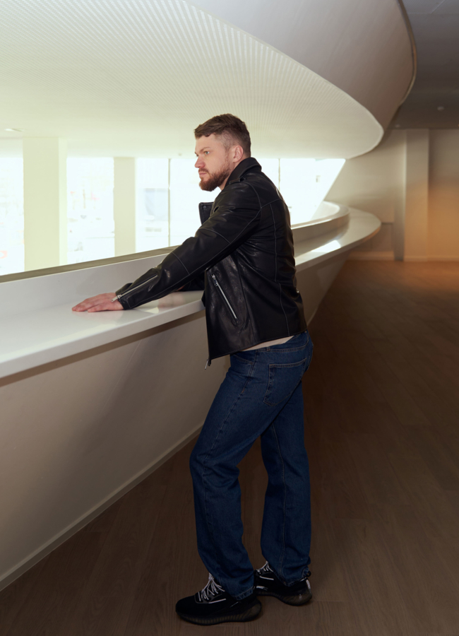 фото Мужская косуха из натуральной кожи модель № W826