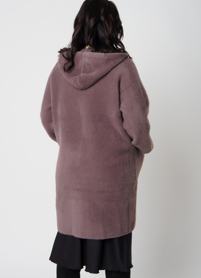 Женское пальто с капюшоном модель № 6601 в кредит