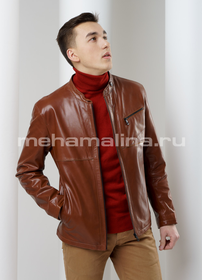 Куртка кожаная модель № KP-170 универмаг малина