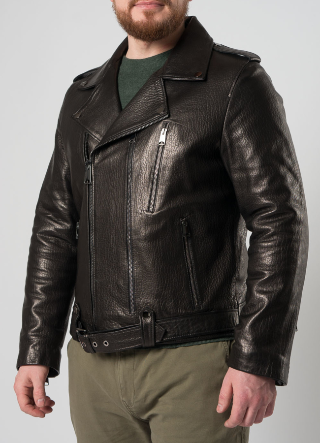 Мужская куртка из натуральной кожи модель № Е-49 в рассрочку