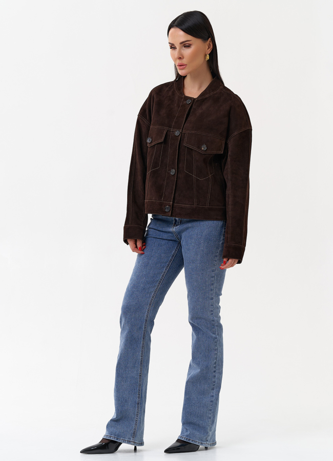 фото Куртка из замши коричневого цвета модель № 29927 фото Куртка из замши коричневого цвета модель № 29927