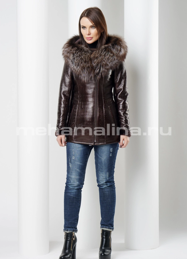 Укороченная дубленка модель № 17605 в рассрочку