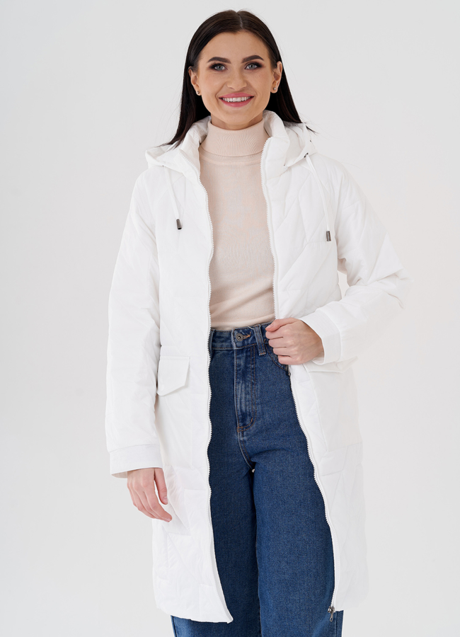 Женское полупальто с капюшоном  модель № 24331 в кредит