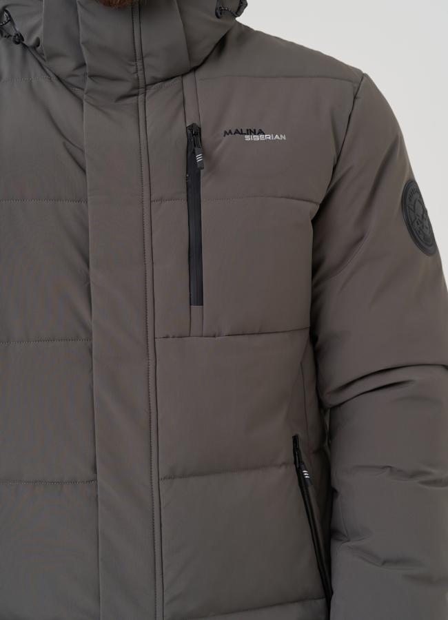 Пуховик мужской с капюшоном  модель № 82400, 82424 универмаг малина