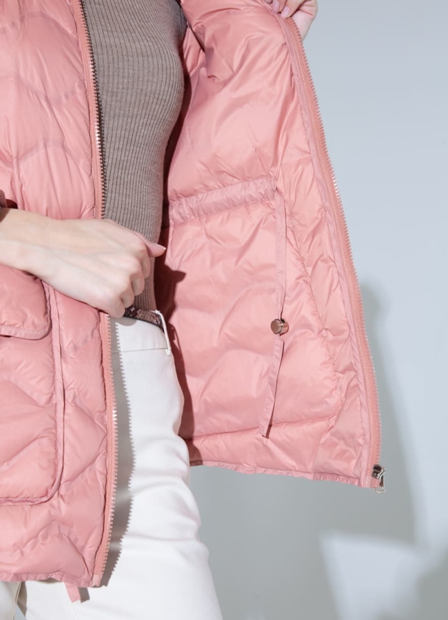 Укороченная куртка в розовом цвете модель № 8523 универмаг малина