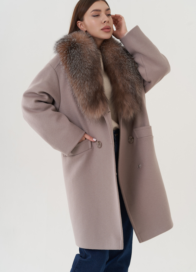 Полупальто утепленное с английским воротником  модель № 25879 в рассрочку
