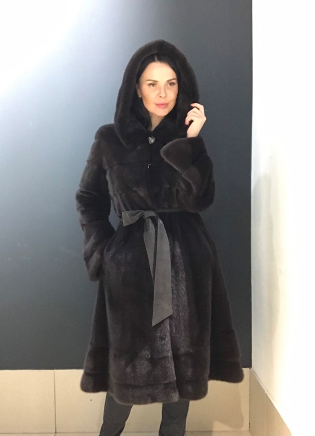 Шуба из норки модель № S-754 в кредит