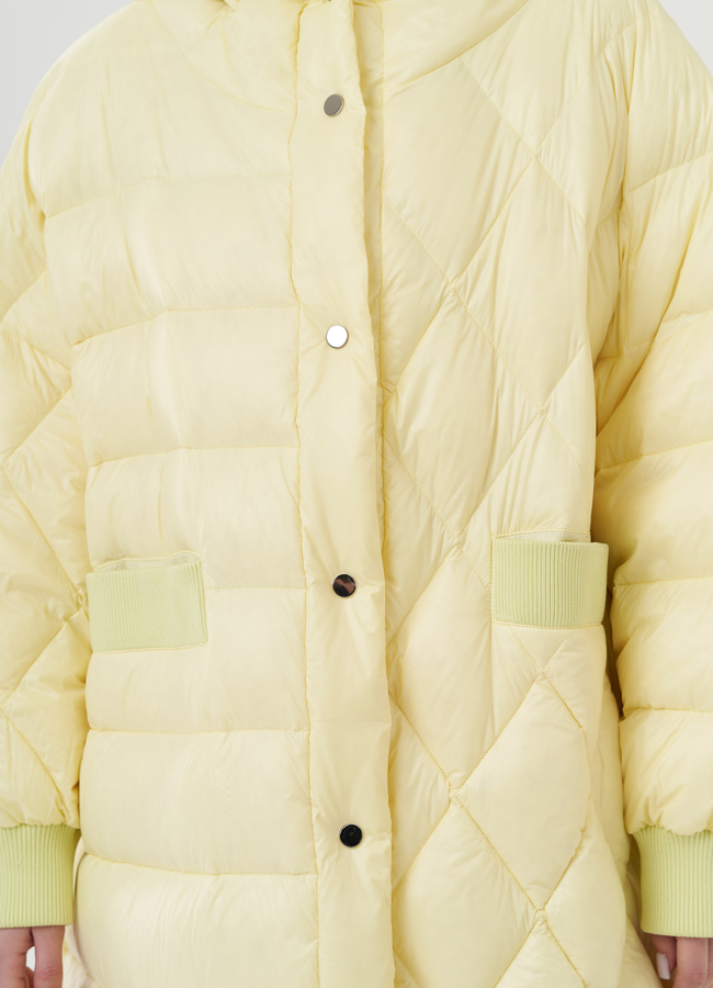 Пуховик женский оверсайз  модель № 25957 универмаг малина