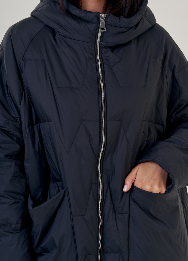 Женский пуховик оверсайз  модель № 23227 универмаг малина