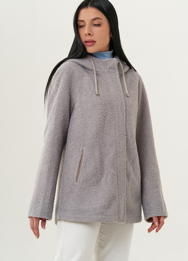 Женское двустороннее полупальто-парка с капюшоном модель № 22309 универмаг малина