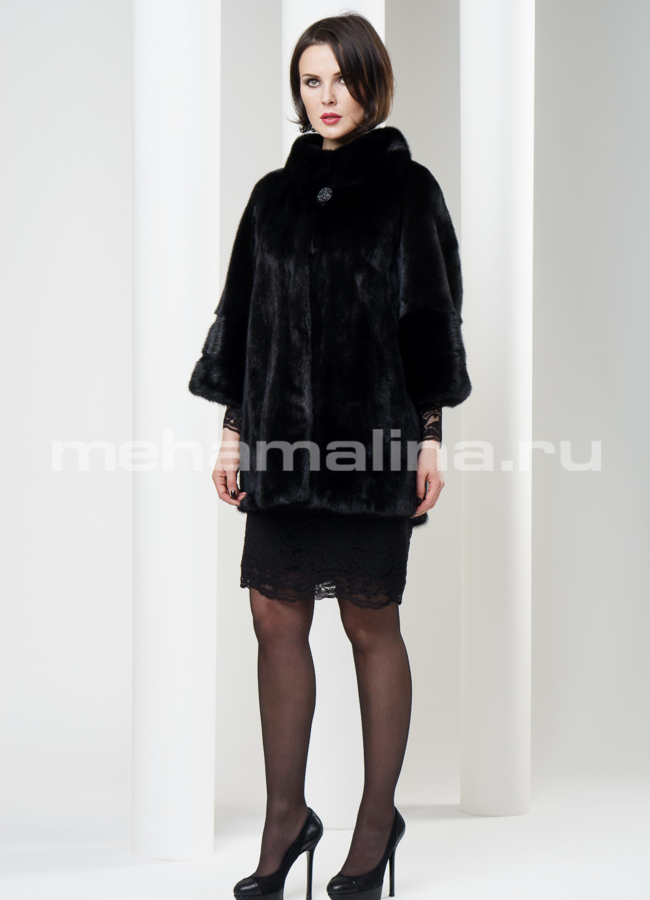 Жакет из норки, цвет черный 