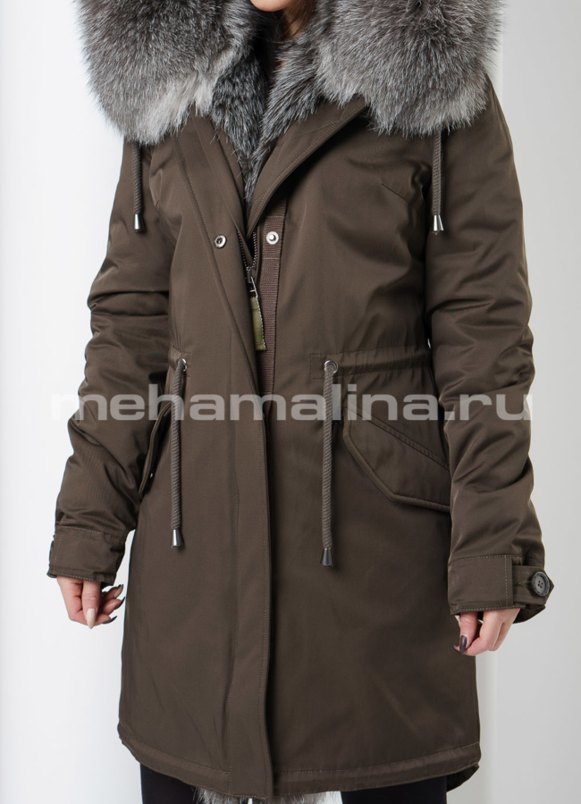 Удлиненная парка модель № П-210 универмаг малина
