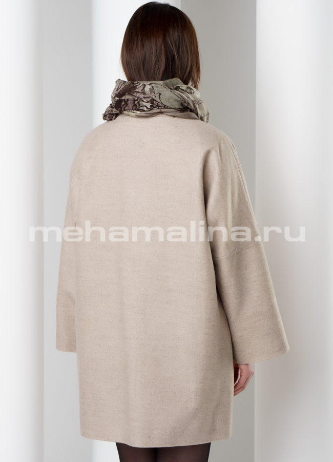 Бежевое пальто Aurora модель № 359 в кредит