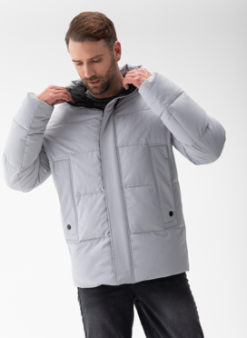 Мужской пуховик с капюшоном 