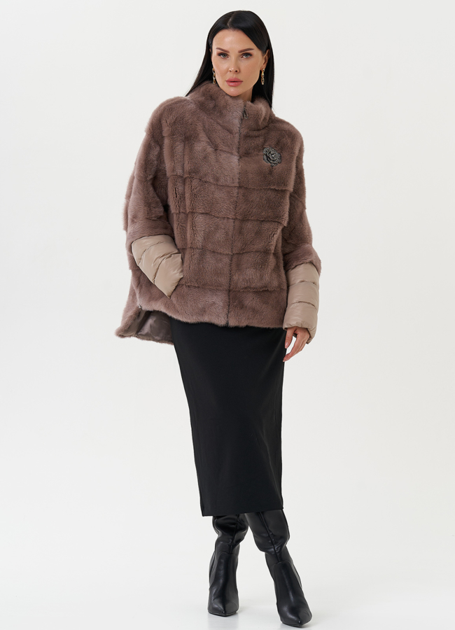 фото Норковая шуба-трансформер модель № 2175