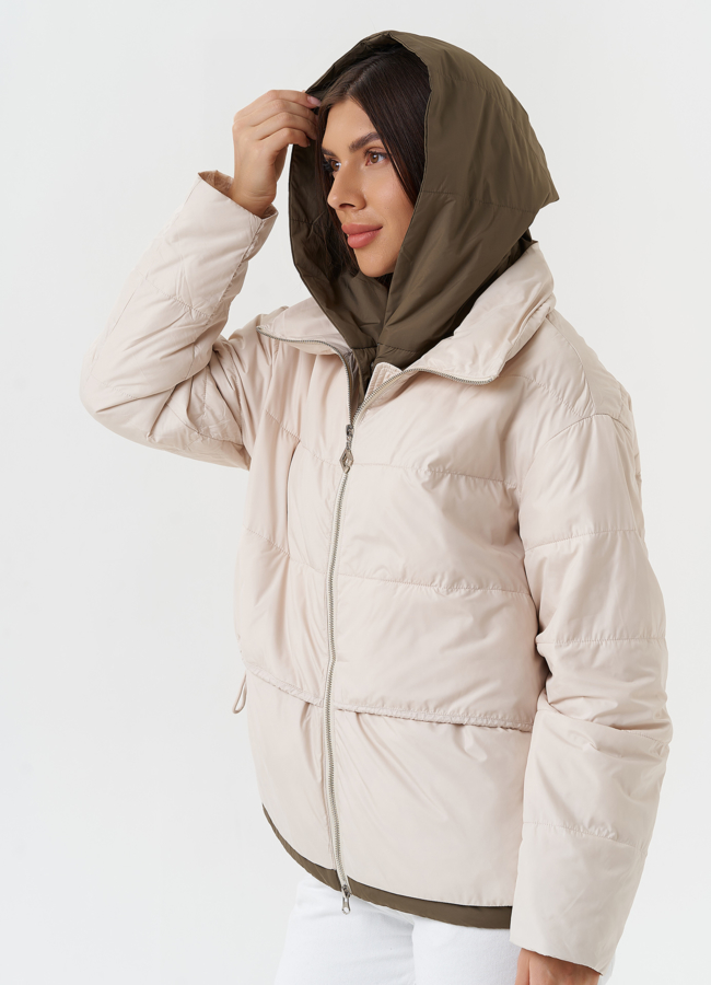 Женская куртка со съемной манишкой модель № 27869 универмаг малина