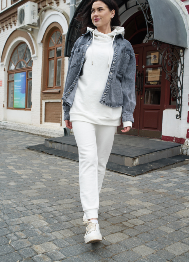 фото Куртка джинсовая серого цвета модель № 21178