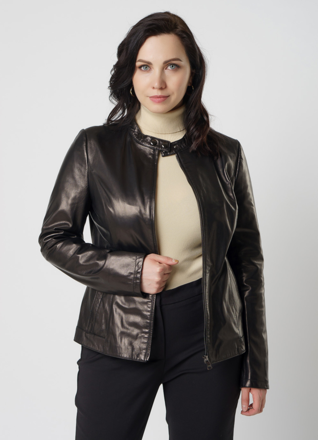 Женская кожаная куртка модель № 10627 универмаг малина Женская кожаная куртка модель № 10627 универмаг малина
