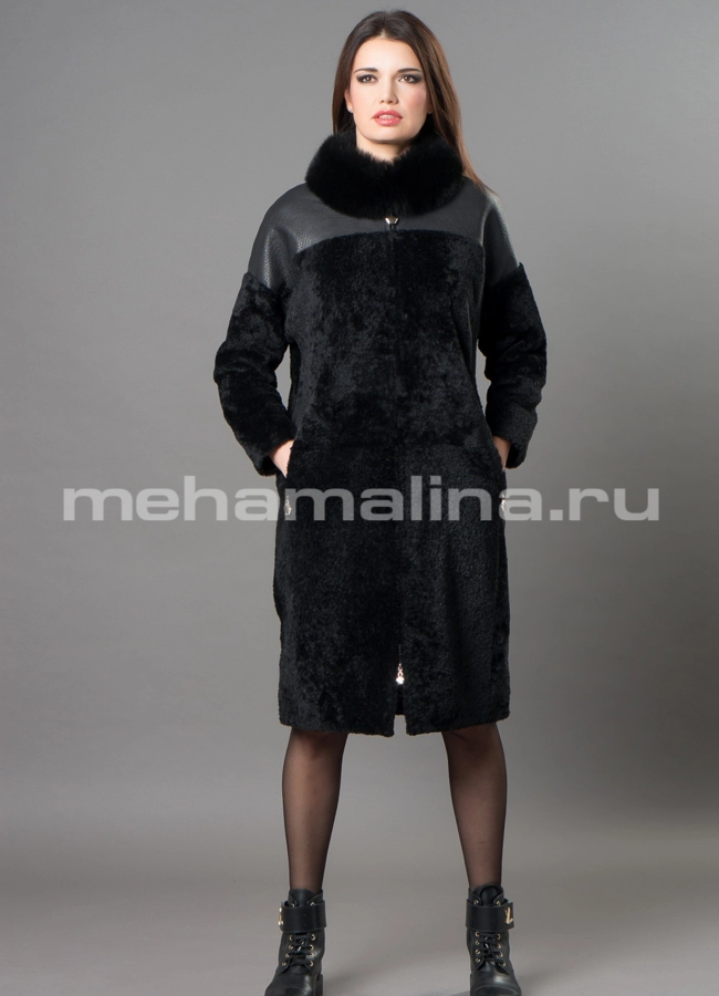 Дубленка Emilia Rinzi из астрагана модель № 3205-102 универмаг малина