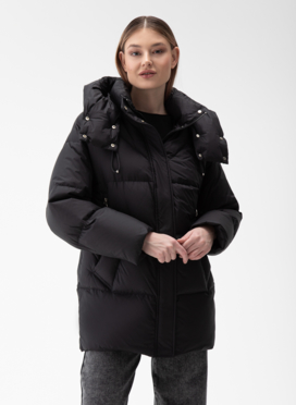 Женский пуховик с капюшоном 