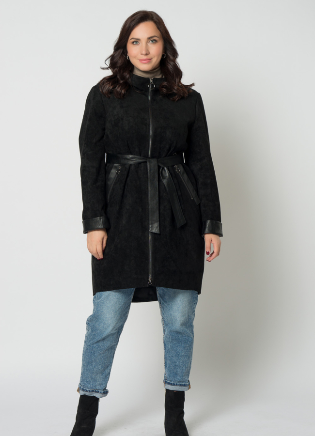 фото Полупальто женское из эко кожи модель № 20672