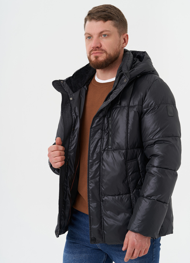 Куртка на био пухе с капюшоном модель № 28825 универмаг малина