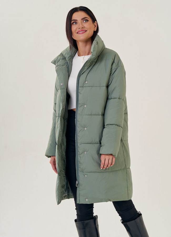 Пуховик женский со стойкой модель № 23204 универмаг малина