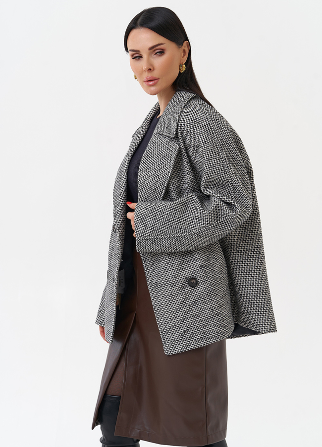 Укороченное двубортное пальто модель № 29889 универмаг малина Укороченное двубортное пальто модель № 29889 универмаг малина