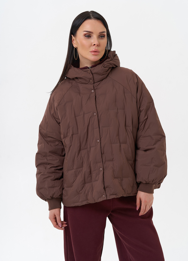 Женская куртка с капюшоном  модель № 29883 универмаг малина