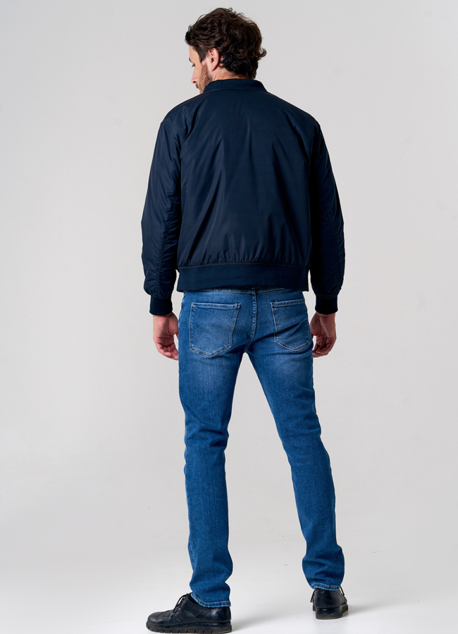 Куртка бомбер мужская синего цвета модель № MC 110 в кредит
