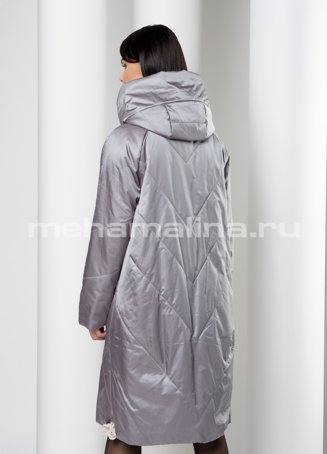 Пальто на молнии с капюшоном модель № 2192 в кредит